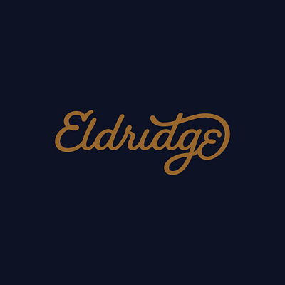 Eldridge Script logo typography