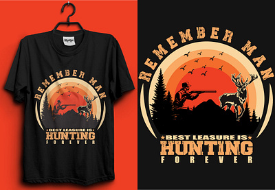 Hunting T-Shirt Design | USA T-shirt Design | Tee america branding clean cloth creative deer design hunt hunting illustration modern mountain retro t shirt tee vector vintage