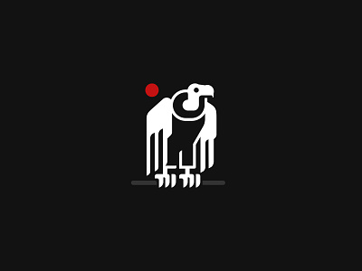 Condor At Sunset Logo bird brand branding condor desert design graphic design illustration logo mark sun vector vulture