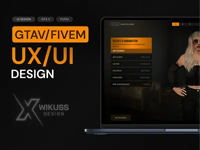 Fivem/GTA V Character Selection character selection character selection ui design fivem fivem character selection fivem ui design game ui design gta v gta v character selection gta v ui design roleplay rp ui ui design