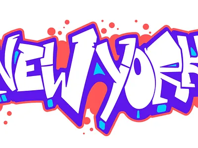 New York horizontal graffiti america city design graffiti letter new york nyc text urban