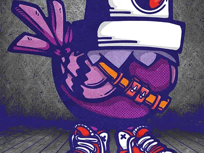Bird graffiti can animal bird can cartoon character comic design doodle graffiti illustration sneaker