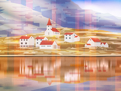Landscape in Iceland! character design design illustration product ui vector webdesign