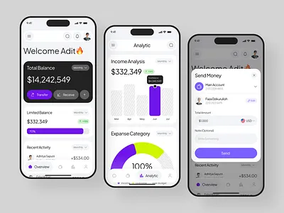 Finpeak - Mobile Finance chart clean finance mobile product responsive ui ux