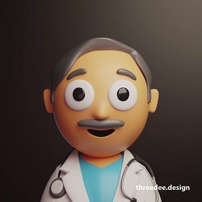 Male 3D doctor 3d 3d emoji 3d emoticon blender cartoon cute doctor doctor emoji emoji emoji set health healthy loop looping male motion graphics resources