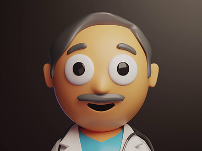 Male 3D doctor 3d 3d emoji 3d emoticon blender cartoon cute doctor doctor emoji emoji emoji set health healthy loop looping male motion graphics resources