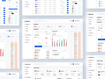 Trading Stock Market Dashboard Platform dashboard landing page stock trading ui kit ui8