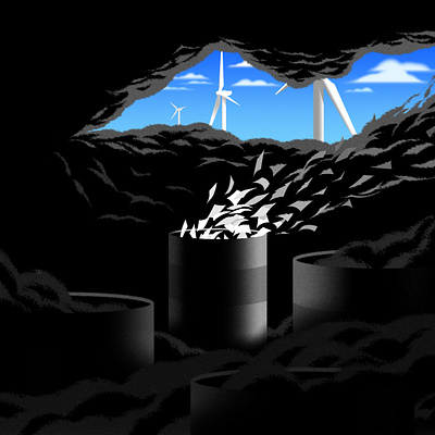 The Inside Conspiracy To Take Down Wind And Solar Power art design editorial illustration illustration metaphor narrative poster