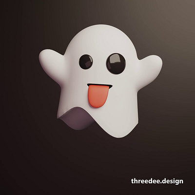 3D ghost 👻 3d 3d animation 3d emoji animation blender cartoon cute emoji set emoticon set ghost illustration loop animation looping motion graphics resources