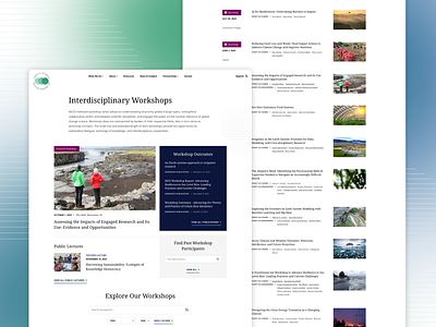AGCI Workshop Listing climate change feed listing posts ui web design website workshops
