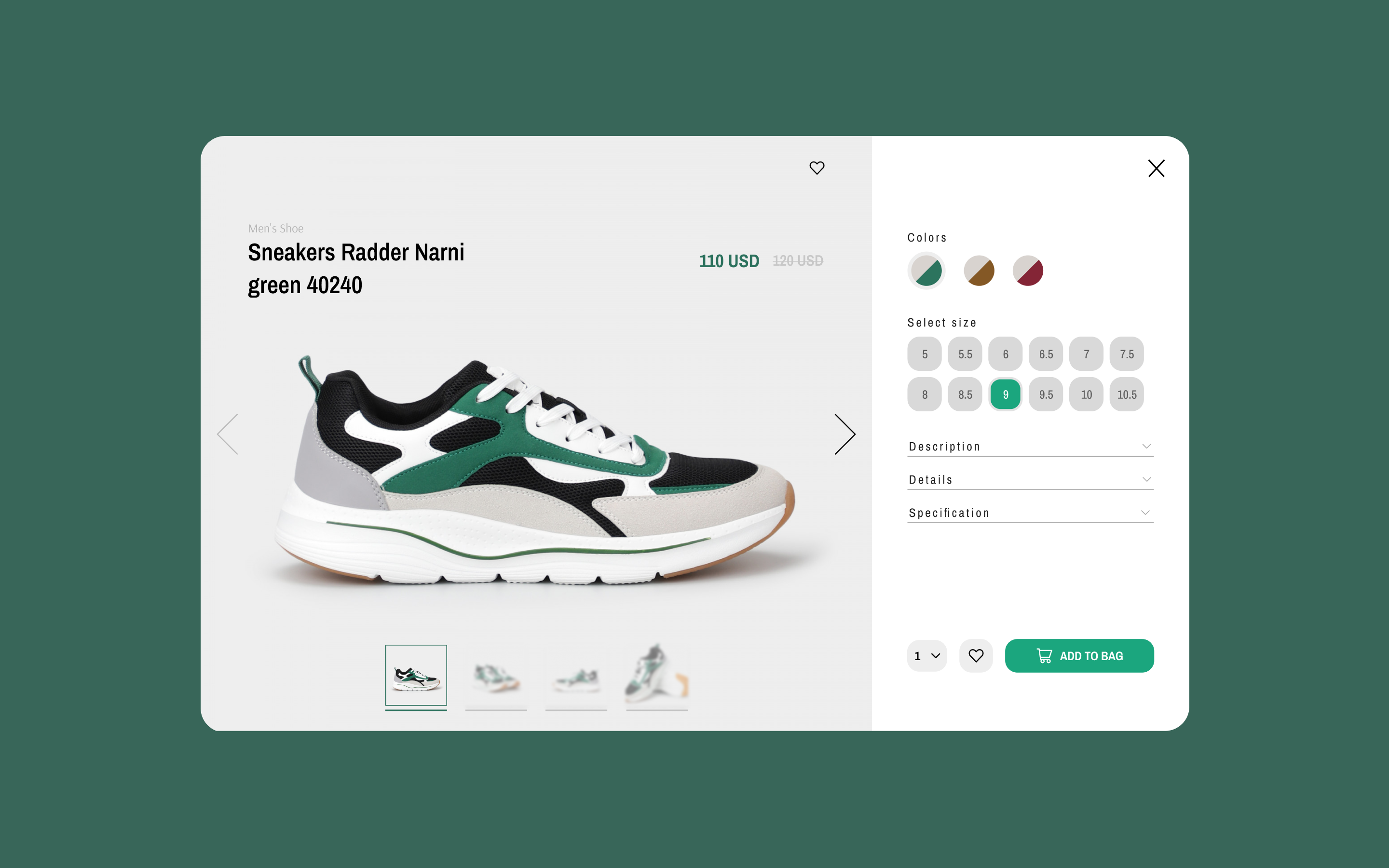 Product card concept design animation ui