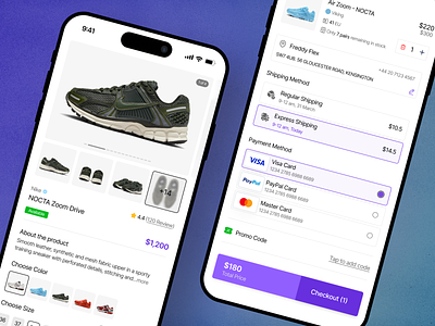 Shoe Shop App graphic design ui