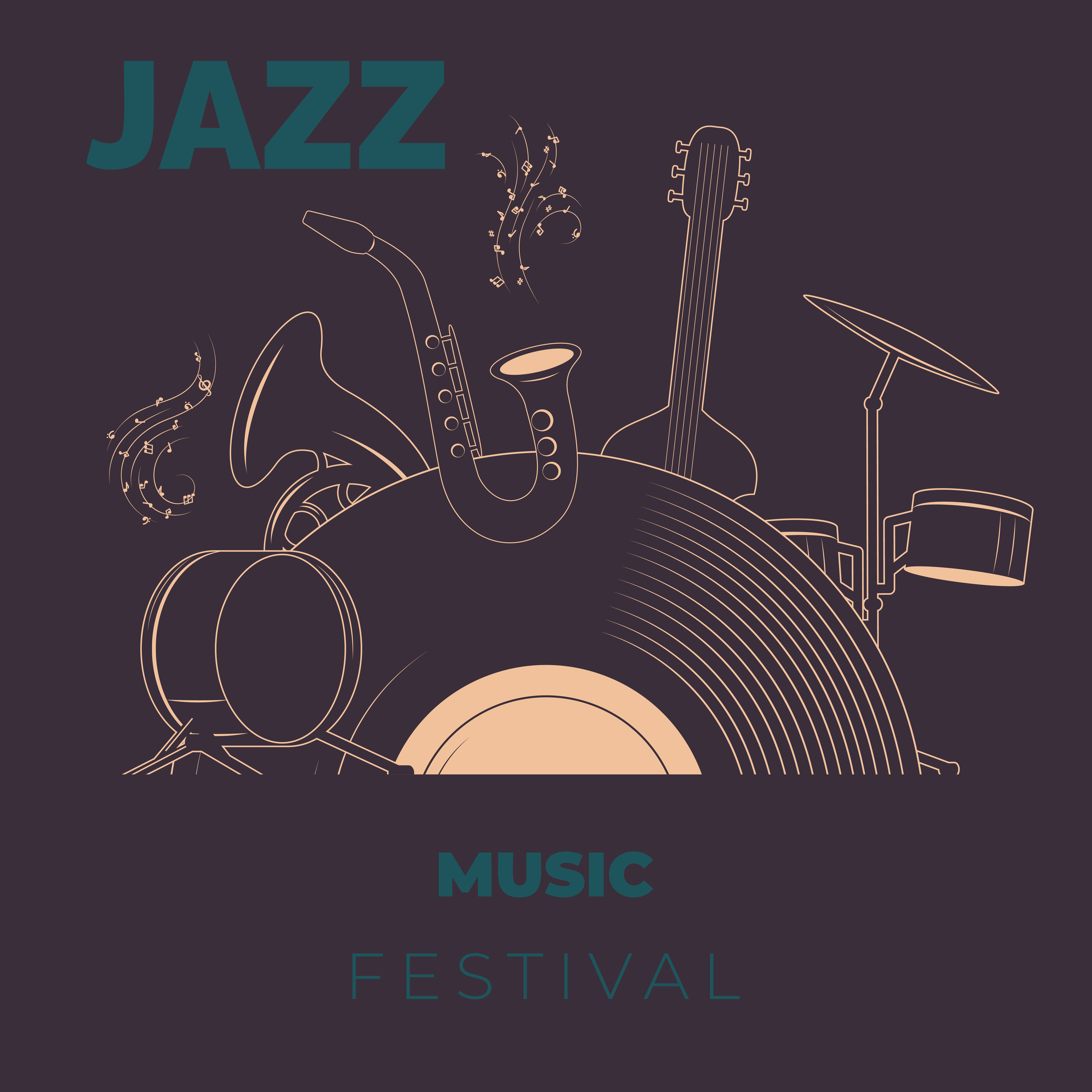 jazz music festival design festival graphic design illu illustration instrument jazz music poster vector graphic vector illustration