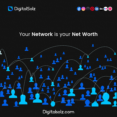 Your network is your net worth branding business business growth design digital marketing digital solz illustration marketing social media marketing ui