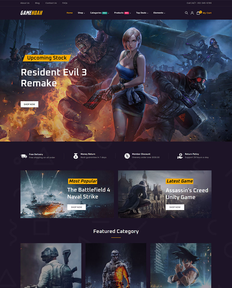 Online Game Store Elementor Woocommerce Responsive Theme ecommerce game store gaming online game responsive sports theme web website woocommerce