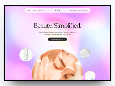 Belle - Skincare Website branding cosmetics design graphic design landing page skincare ui web design website