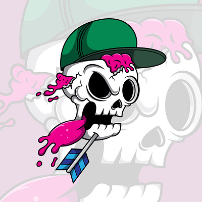 Death Skull Vector illustration adobe illustrator art cartoon death design drawing handrawn illustration skull vector