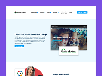 Dental Website Landing Page adobe brand brand design branding dental dental marketing design figma graphic design icon iconography icons illustration landing apge layout design marketing typography visual design web design website