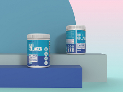 Label design for multi-collagen product! 3d brand design branding collagen creative creative design graphic graphic design jar label label design logo logos minimal mockup package package deisgn packages simple specialist