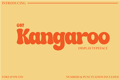 Oh ! font australia series animation australia branding font kangaroo logo typeface