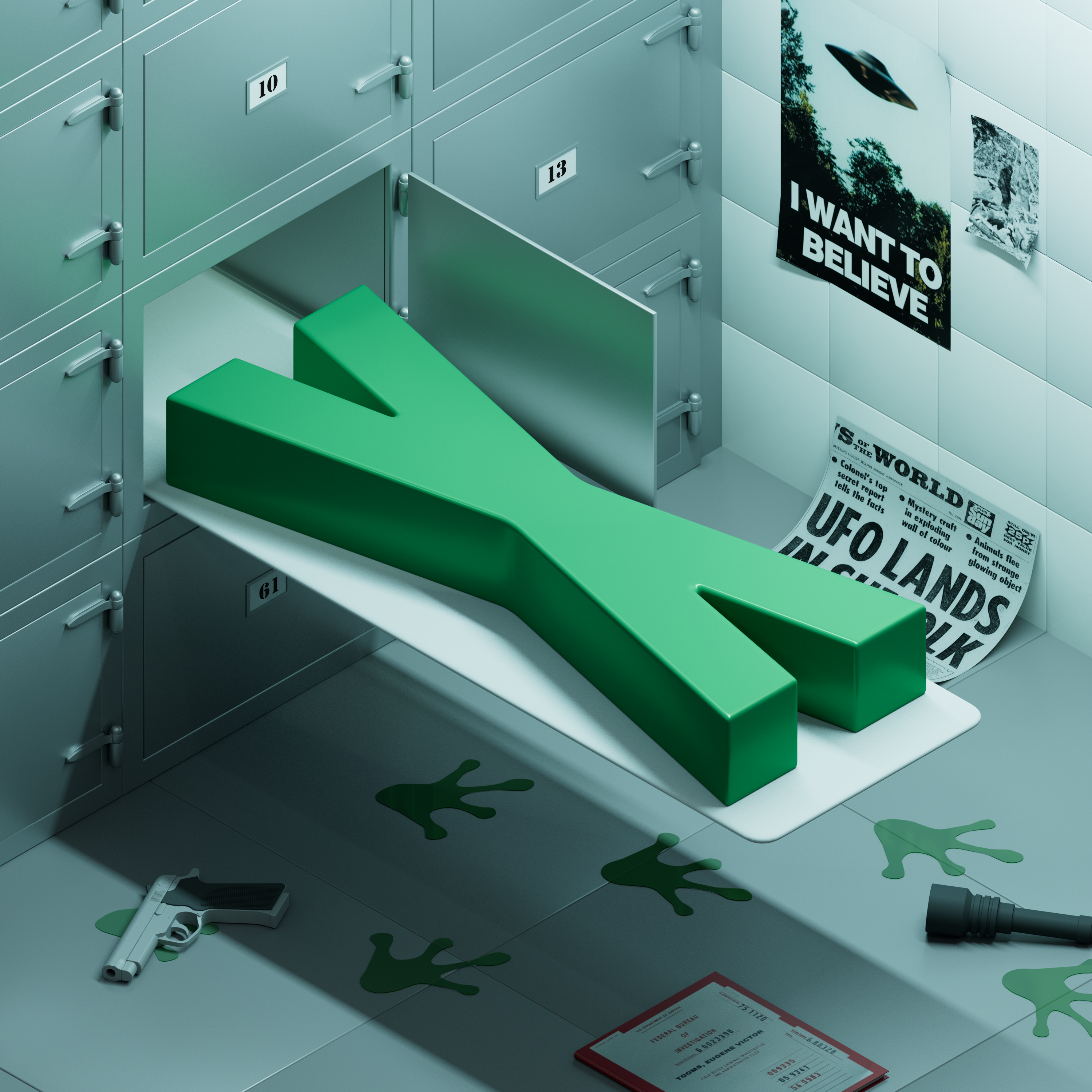 3D Alphabet | Polina Poshlyakova 3d alphabet cinema film movies mulder rozov scully type ufo visualisation wnbl xfiles