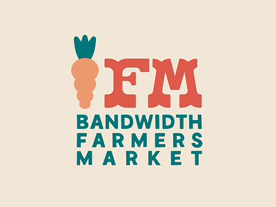 Bandwidth Farmer's Market Logo bandwidth buy carolina carrot durham farm farmer farmers fm goods lettermark local logo market marketplace nc north produce raleigh sell