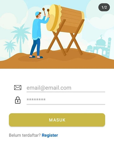 Login Ramadhan and Lebaran android android ui ux login