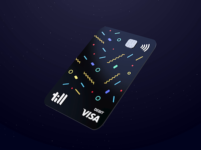 Till Financial Debit Card Animation 3d 3d animation 3d model animation blender credit card debit card fintech fintech app kyle mcgahey product design scroll animation till till financial ui ux visa web design webflow