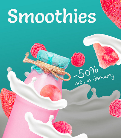 Smoothies branding graphic design ui