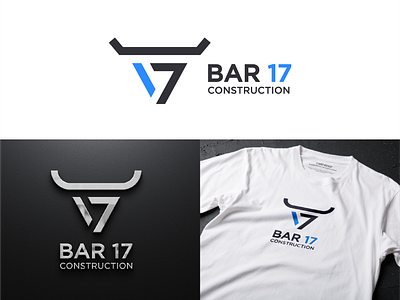 BAR 17 Construction Logo Design. animation branding design illustration logo vector