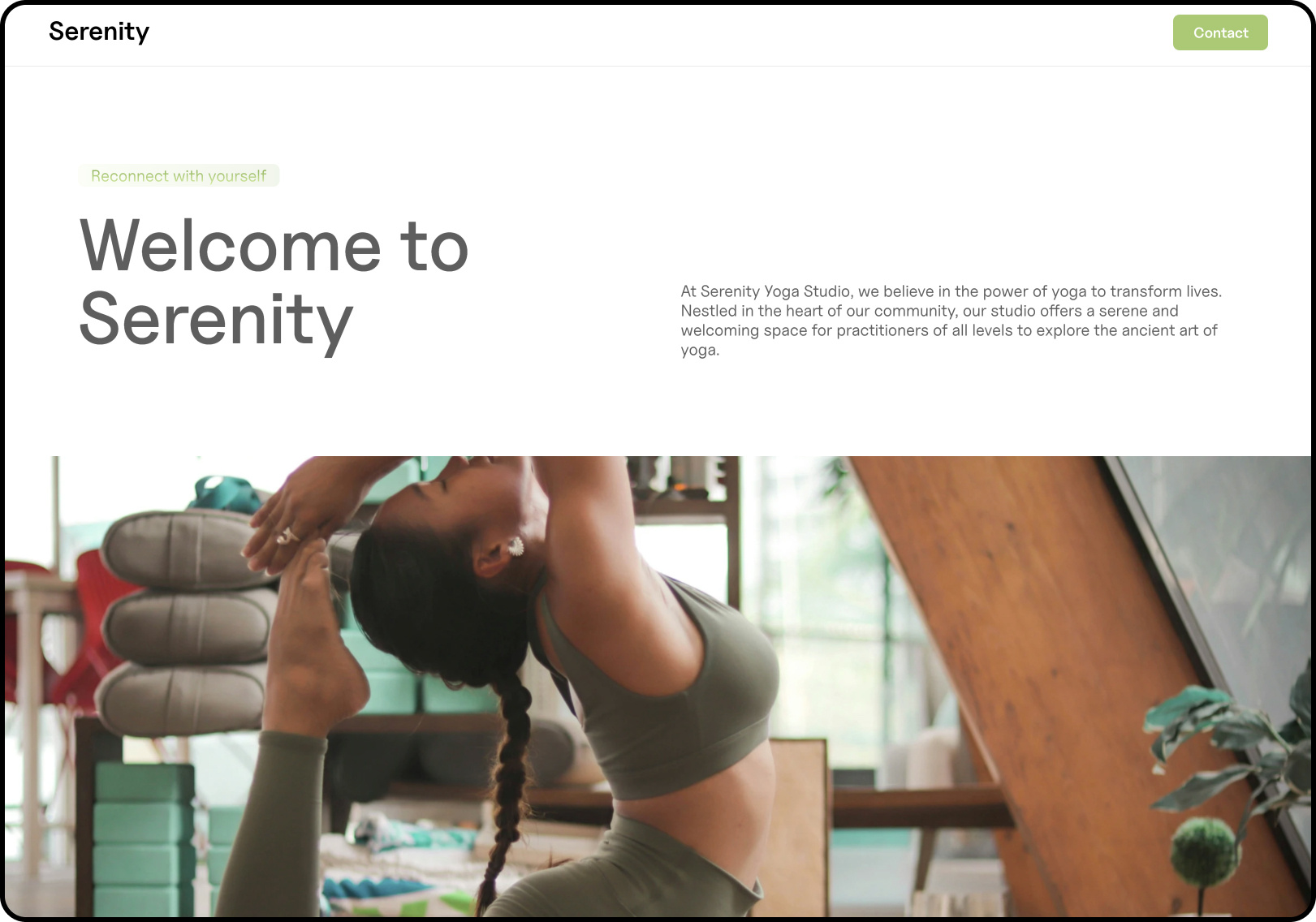 Landing Page for Yoga Studio concept design figma framer framer design framer development graphic design landing page ui ui design webdesign