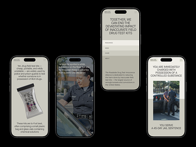 Drug Test Innocence Website on Mobile design editorial educational graphic design interaction design interface justice law legal mobile design mobile website responsive website social society ui user experience user interface ux web design website