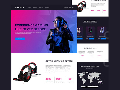 Headphone Ecommerce UI design ecommerce figma graphic design landing page minimalistic modern shop ui uiux ux website website design