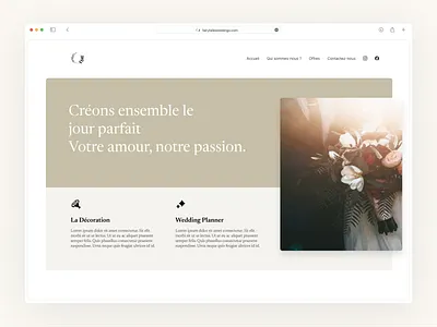 Wedding Planner Website contact couple landing page marriage minimalist ui ux webdesign wedding white