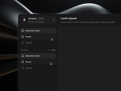 Sidebar navigation 🤝 @TunnelHQ black dark mode dark ui menu navigation sidebar