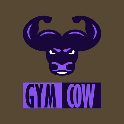 GYM COW logo design cow logo graphic design gym cow logo gym logo illustrator logo logo design photoshop