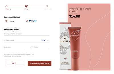 Product Payment Page design figma graphic design ui ux