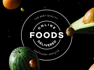 Online Food Brand Space Concept brand circle concept food fruit logo planets space