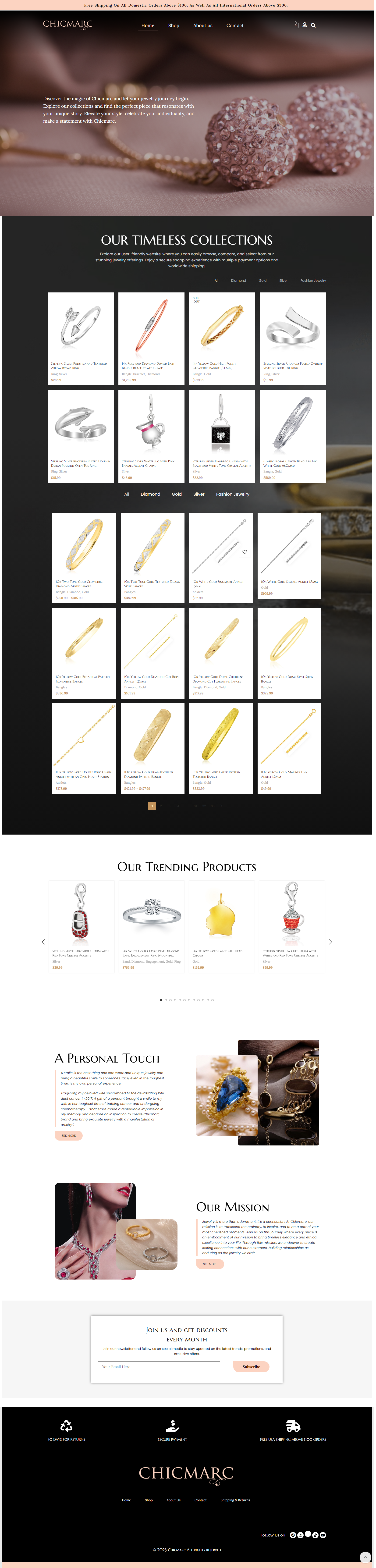 WEB DESIGN FOR ONLINE JEWELRY STORE WEBSITE 3d animation branding graphic design logo motion graphics ui