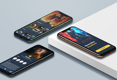 Movie Streaming Mobile App UI Design app branding design graphic design mobile app mobile ui movie steaming app ui