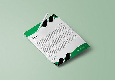 Premium Letterhead Design for Corporate adobe illustrator black branding business corporate creative design graphic design green illustration illustrator logo minimal office premium vector