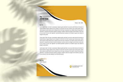 Minimal Letterhead Design adobe illustrator black branding business corporate creative design graphic design illustration letterhead logo office vector yellow