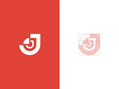 jj pizza redesign brand branding challenge circle clean design flat food golden ratio grid icon jj logo logotype mockup pizza red symbol thirty logos thirtylogos