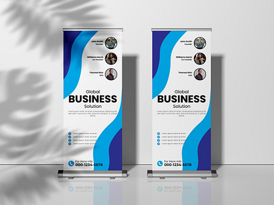 Corporate Rollup Banner Design adobe illustrator branding business corporate creative design graphic design illustration logo office rollup banner vector