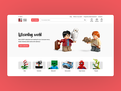 LEGO - online shop e shop website ecommerce high converting landing page online retailer product landing page shop store homepage ui ux web web design