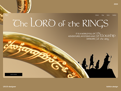 website for the Lord of the Rings branding design site ui uiux ux uxui web дизайн