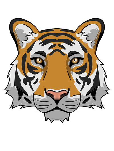 Diseño de tigre animales arte digital design dibujo logo rubenvsvirus salvaje tigre virusart21