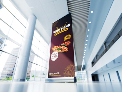 Rollup Up Banner Design for Restaurant adobe illustrator branding business creative design food graphic design illustration logo menu restaurant rollup banner vector