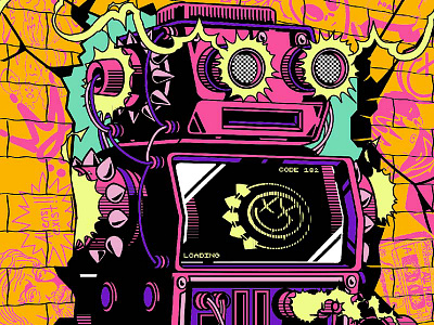 Blink-182 México Tour 2024 blink 182 cartoon character design graphic design illustration mexico poster robot vector