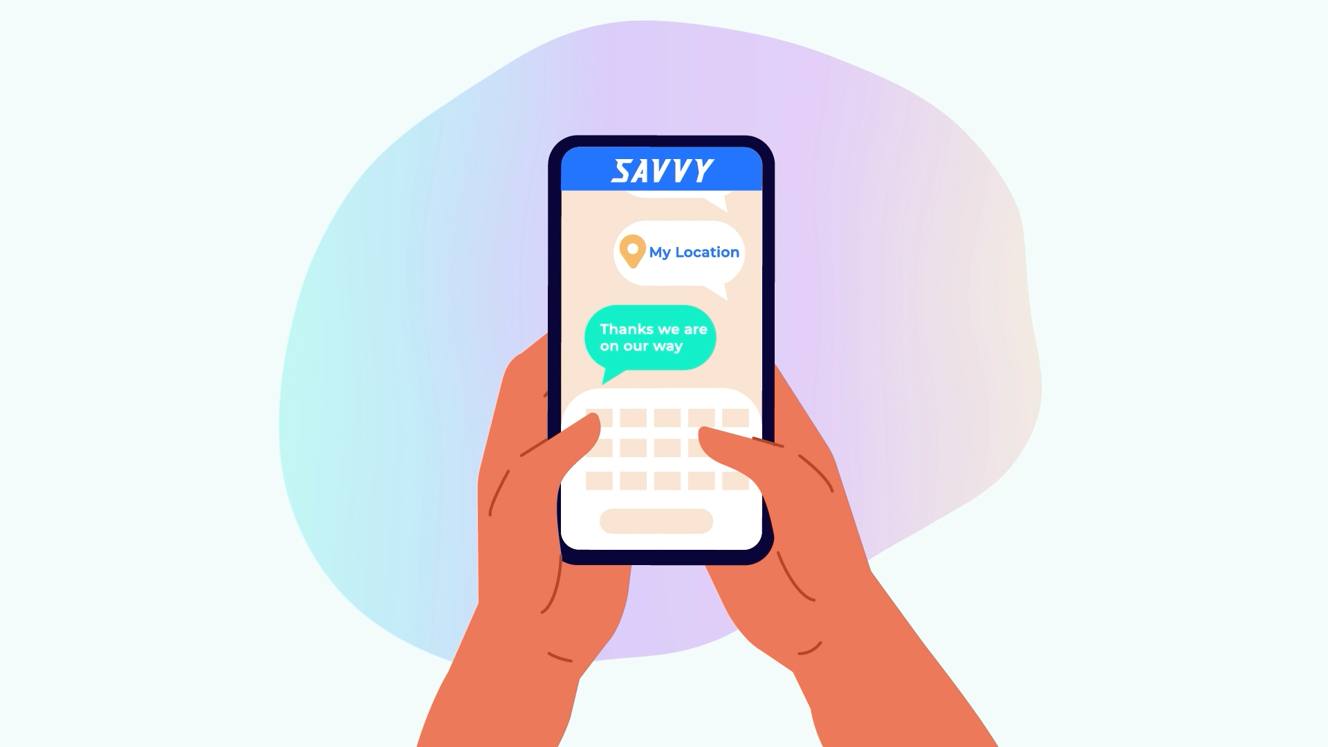 Texting Animation- Concept after effects chating hands motion texting ui